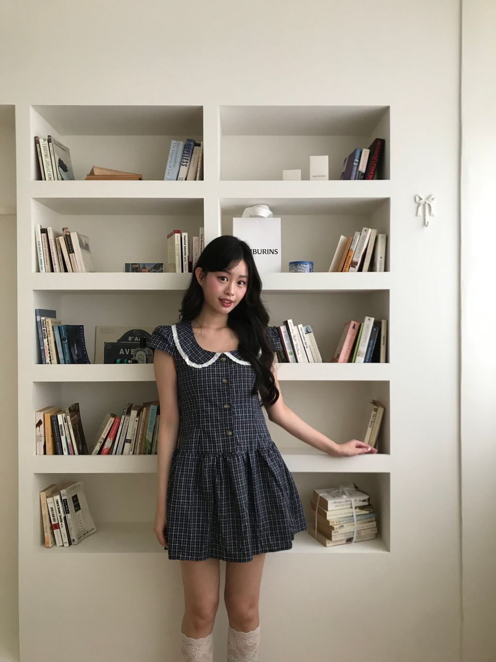 格紋洋裝4