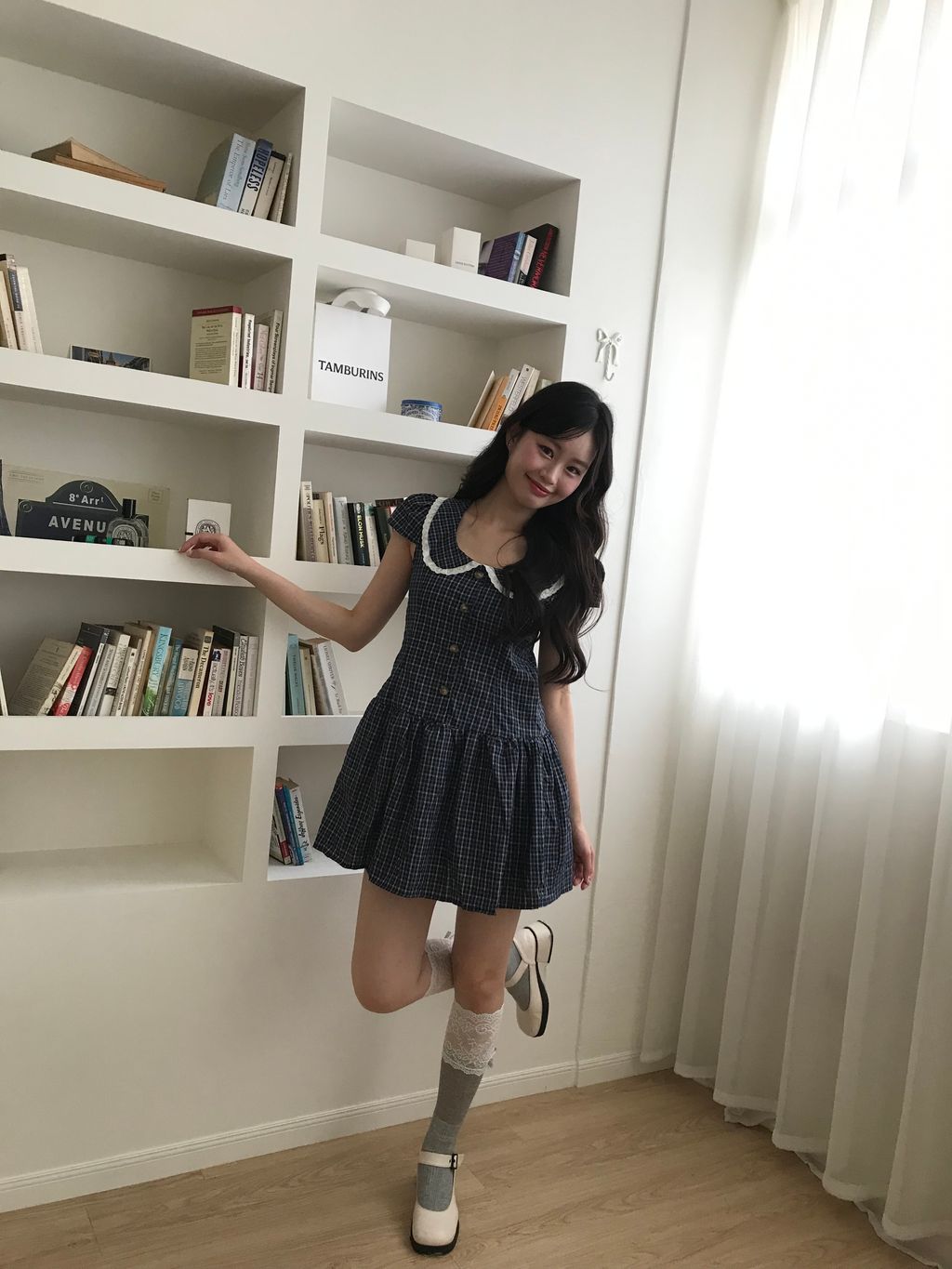 格紋洋裝3