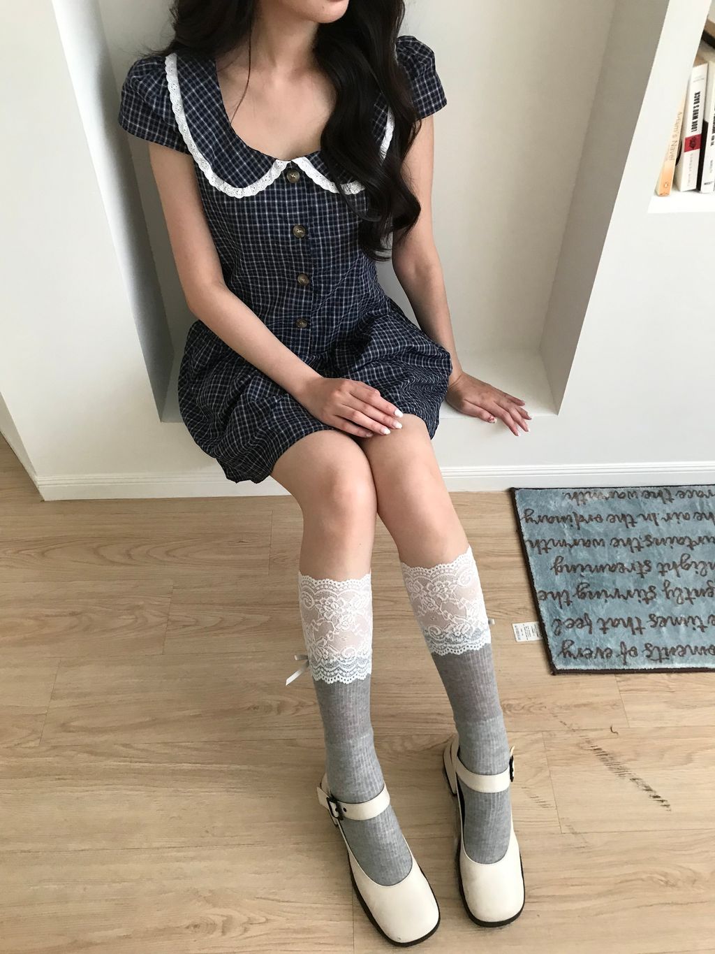 格紋洋裝8