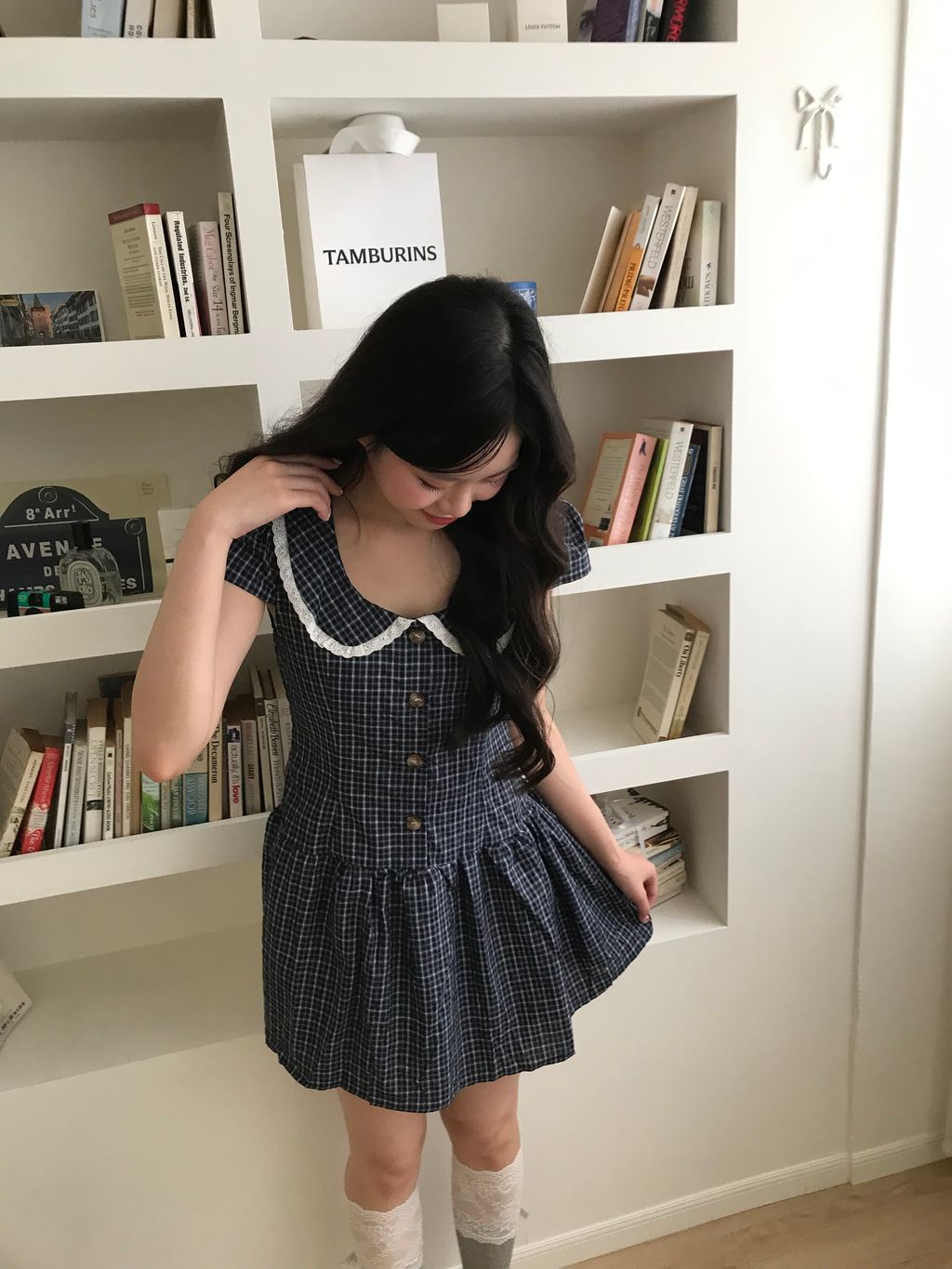 格紋洋裝5