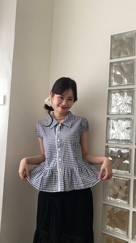 格紋翻領襯衫1
