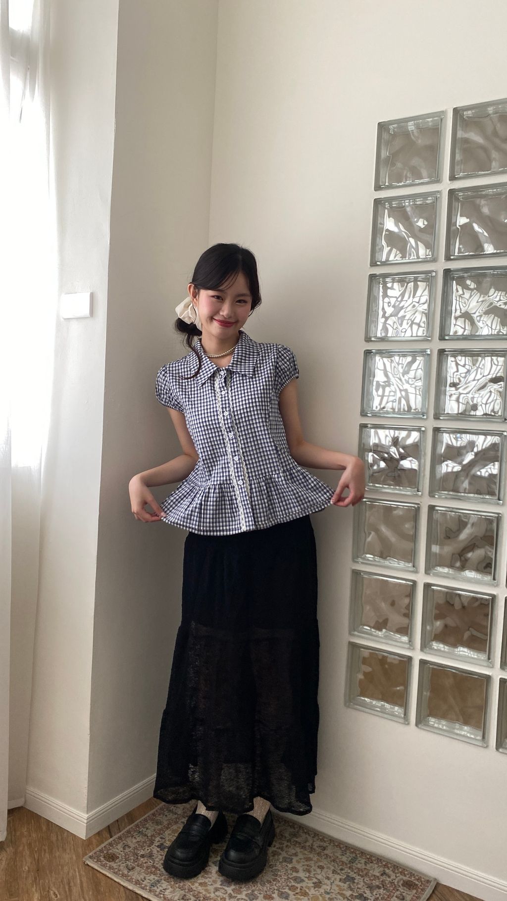 格紋翻領襯衫2