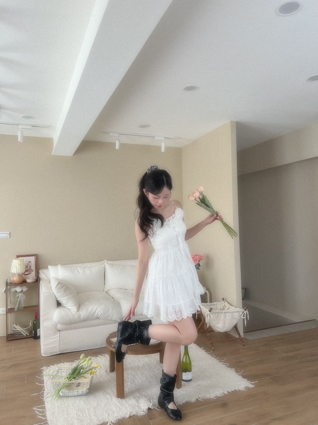 吊帶雕花洋裝15