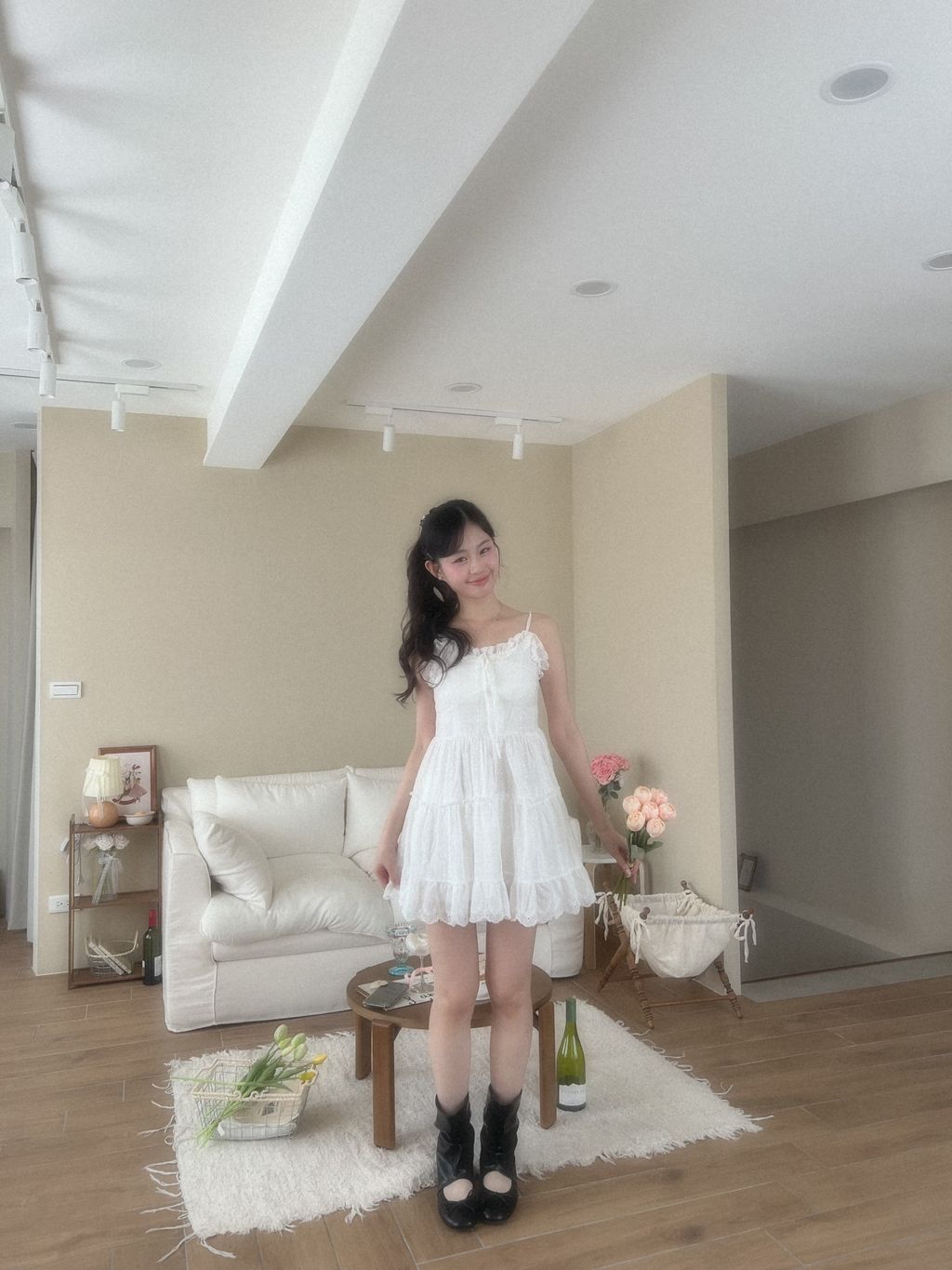吊帶雕花洋裝17