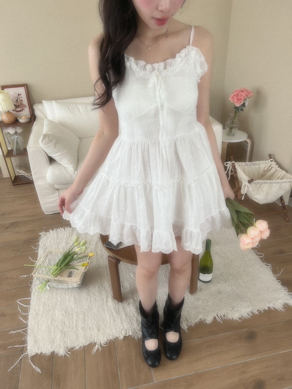 吊帶雕花洋裝10