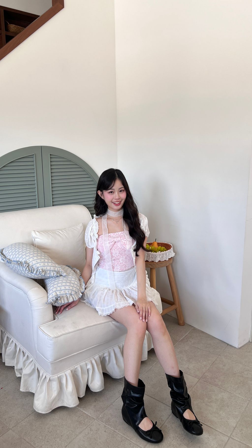 蝴蝶結蕾絲胸墊背心4