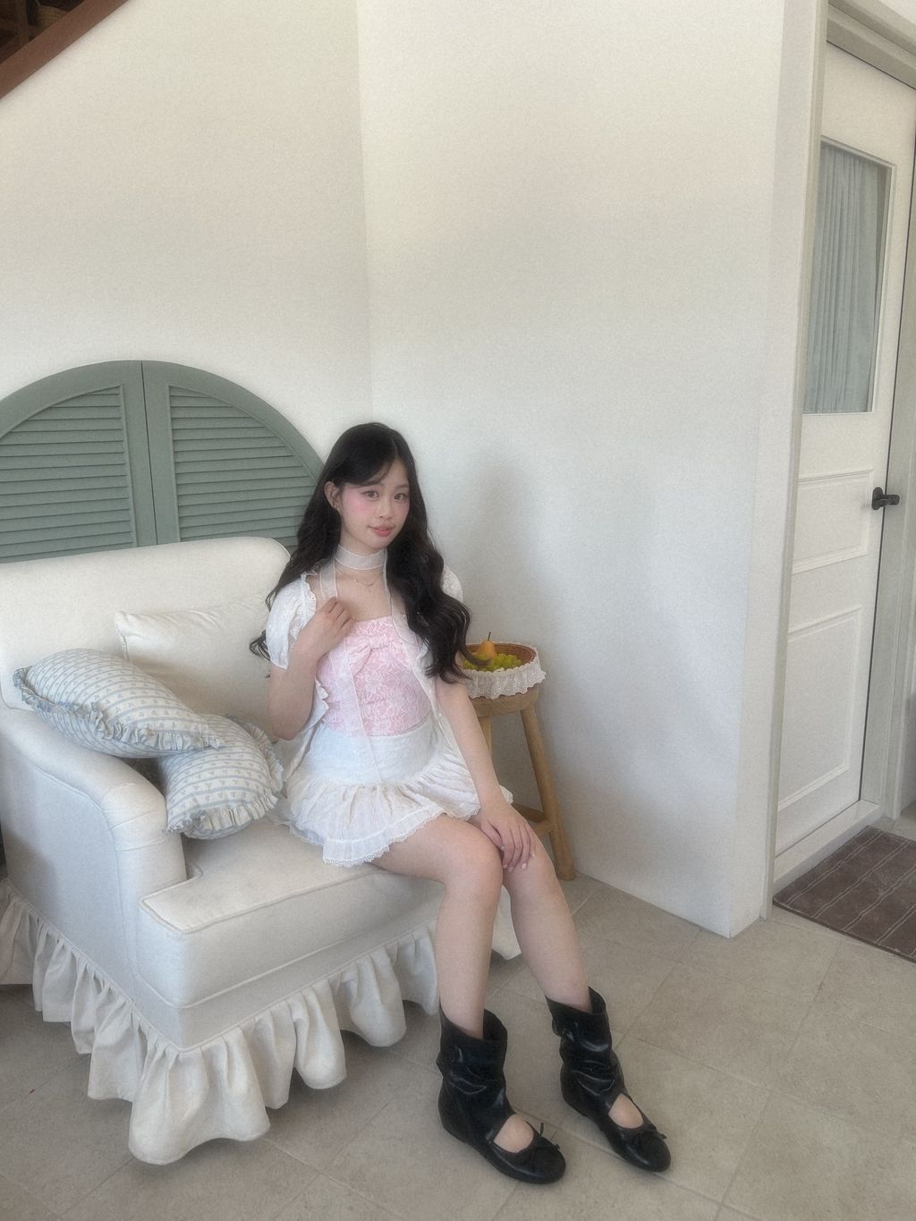 蝴蝶結蕾絲胸墊背心5