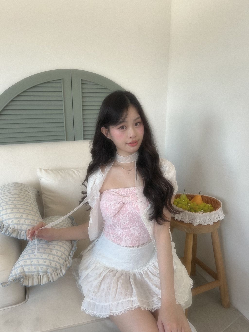 蝴蝶結蕾絲胸墊背心6