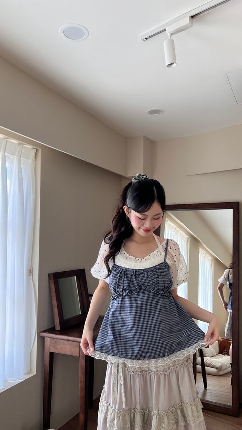 藍色吊帶背心2