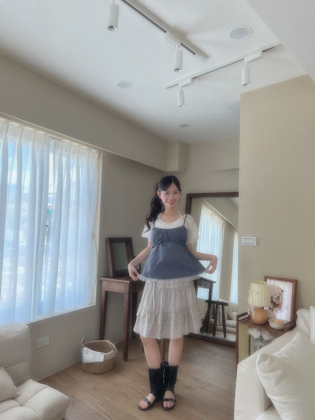 藍色吊帶背心4