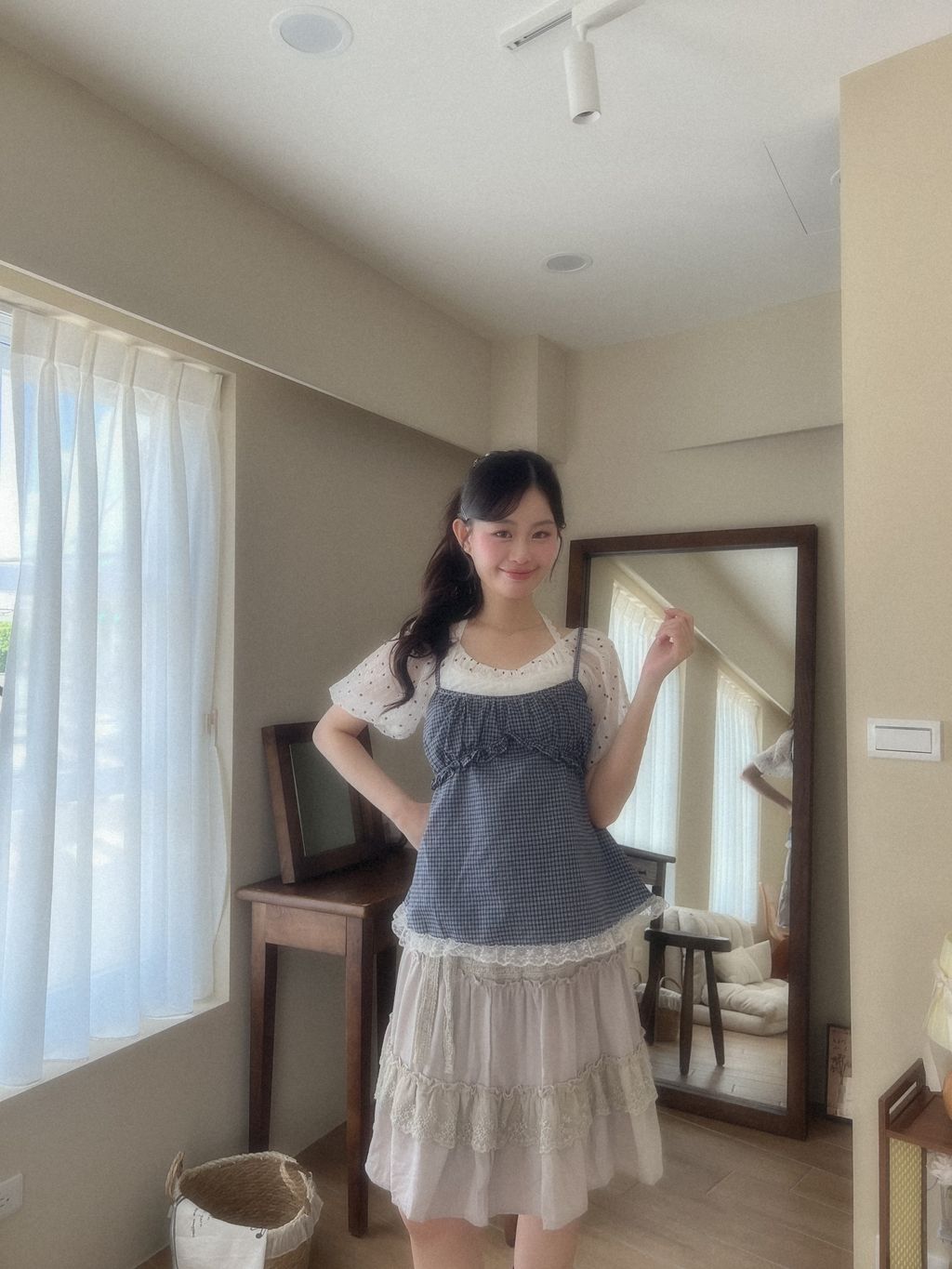 藍色吊帶背心3