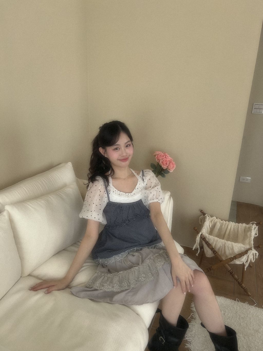 藍色吊帶背心6