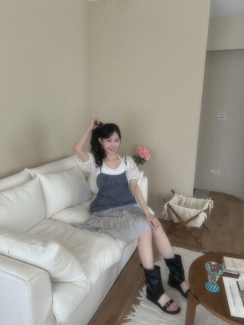 藍色吊帶背心8