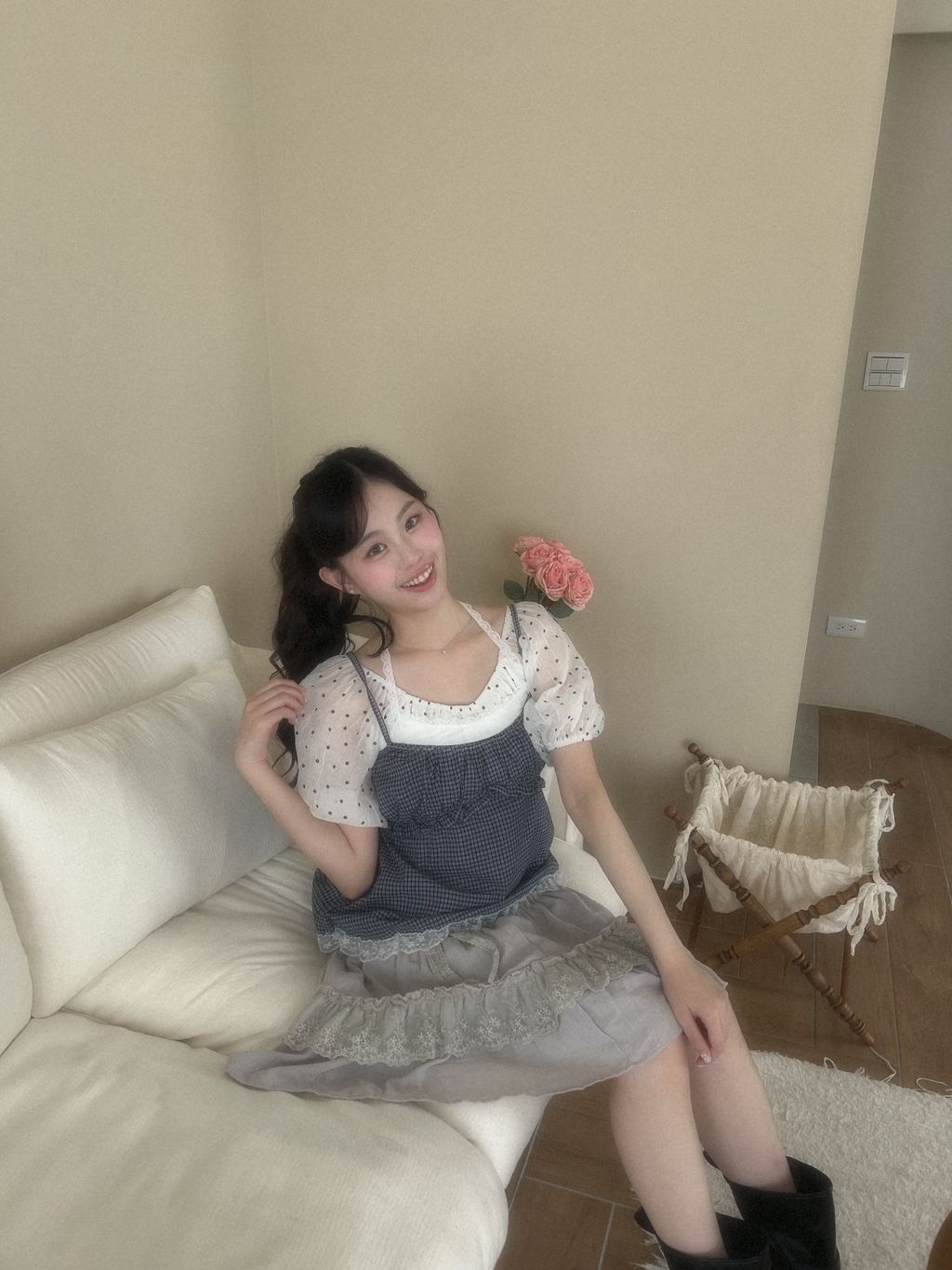 藍色吊帶背心10
