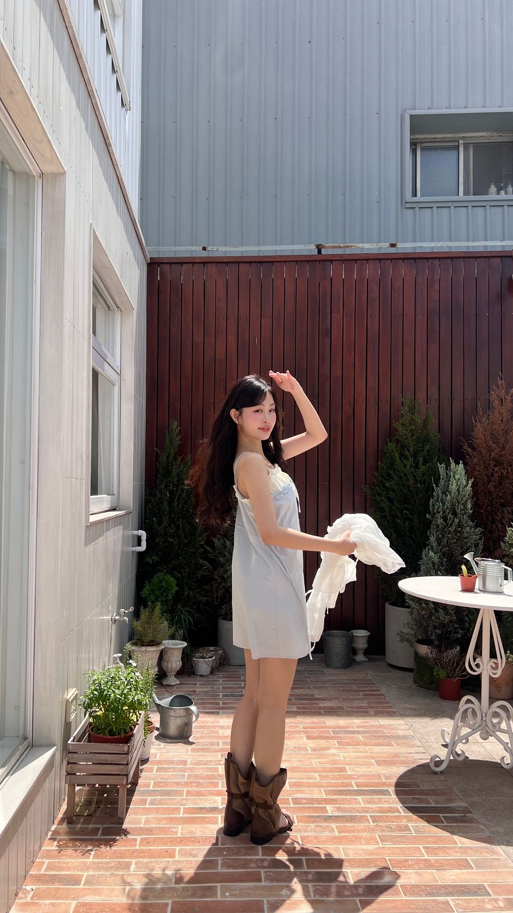 藍色吊帶洋裝4