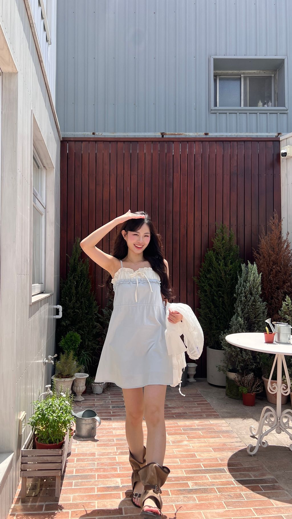 藍色吊帶洋裝3