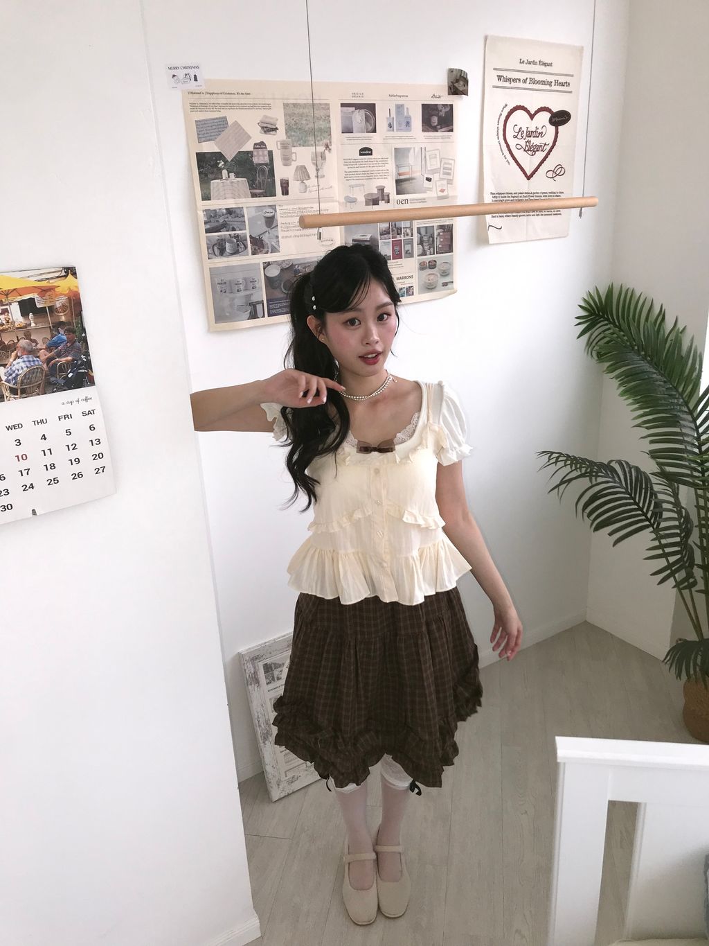 奶油色吊帶背心7