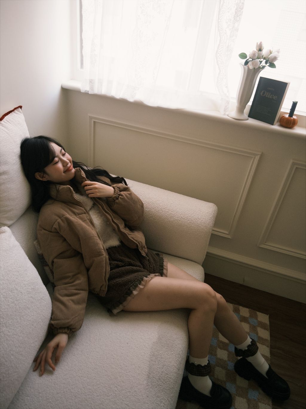 燈芯絨鋪棉外套1