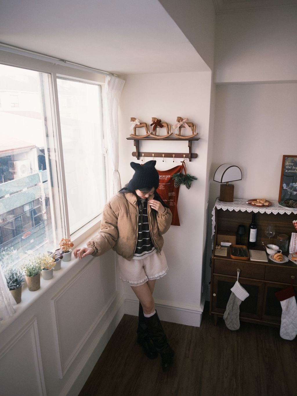 燈芯絨鋪棉外套5