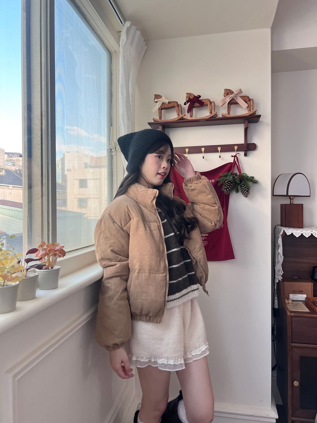 燈芯絨鋪棉外套9