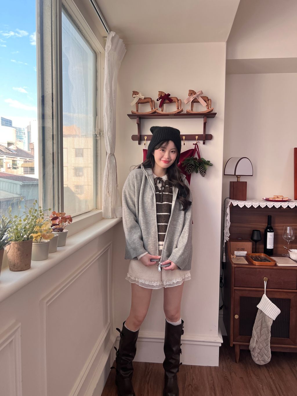 拉鍊針織外套 雙拉鍊5