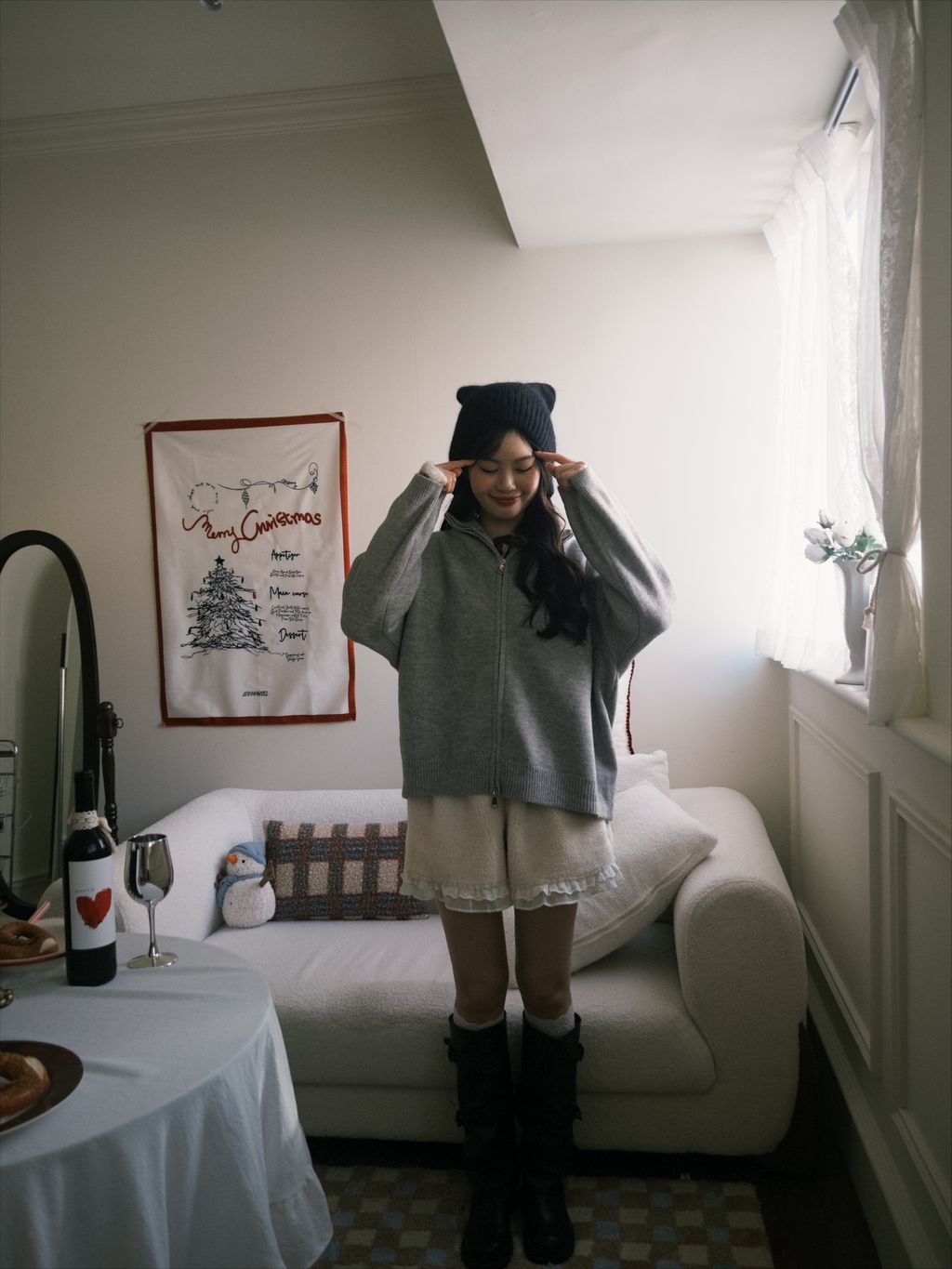 拉鍊針織外套 雙拉鍊22