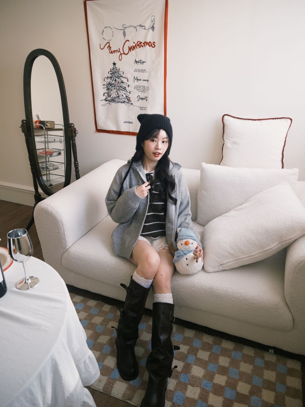 拉鍊針織外套 雙拉鍊13