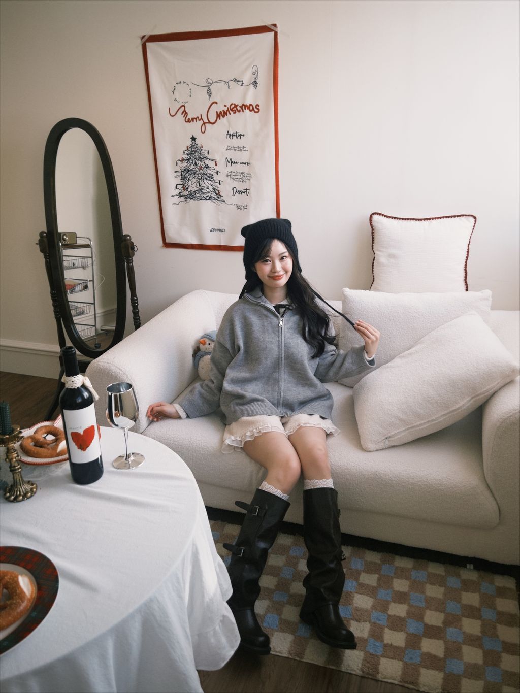 拉鍊針織外套 雙拉鍊17