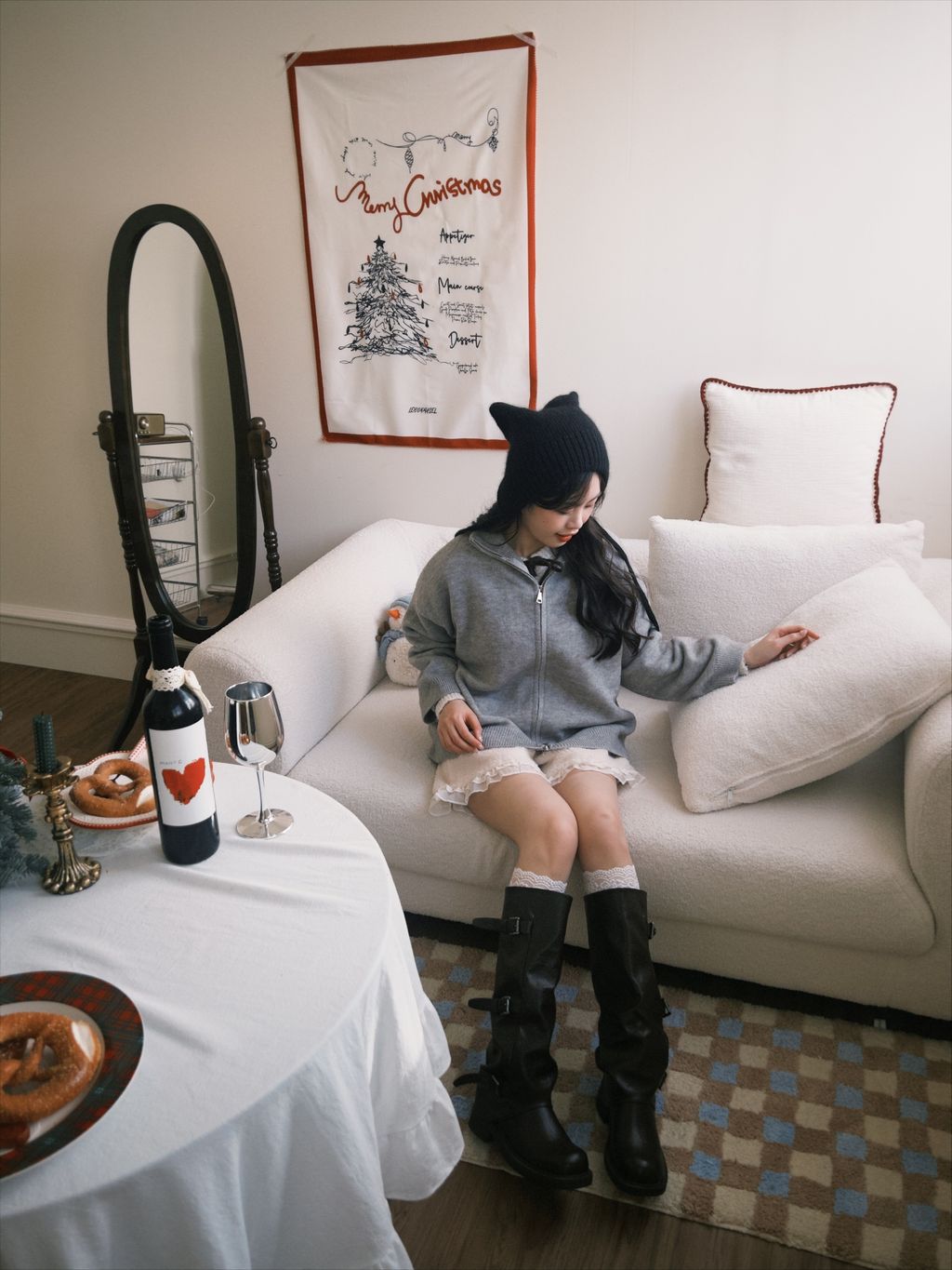 拉鍊針織外套 雙拉鍊19