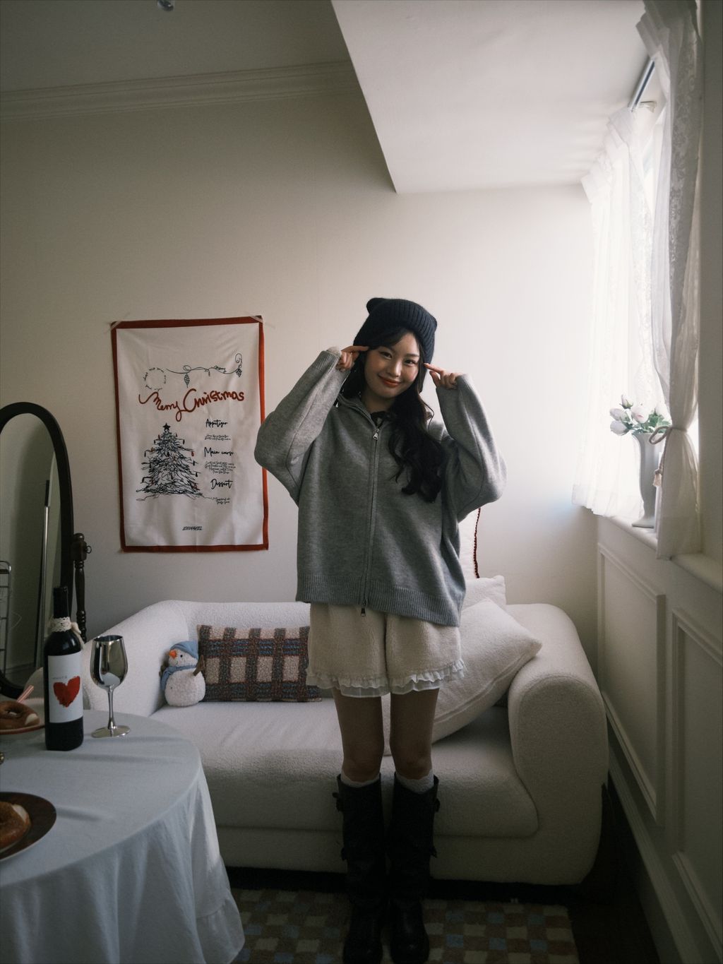 拉鍊針織外套 雙拉鍊23