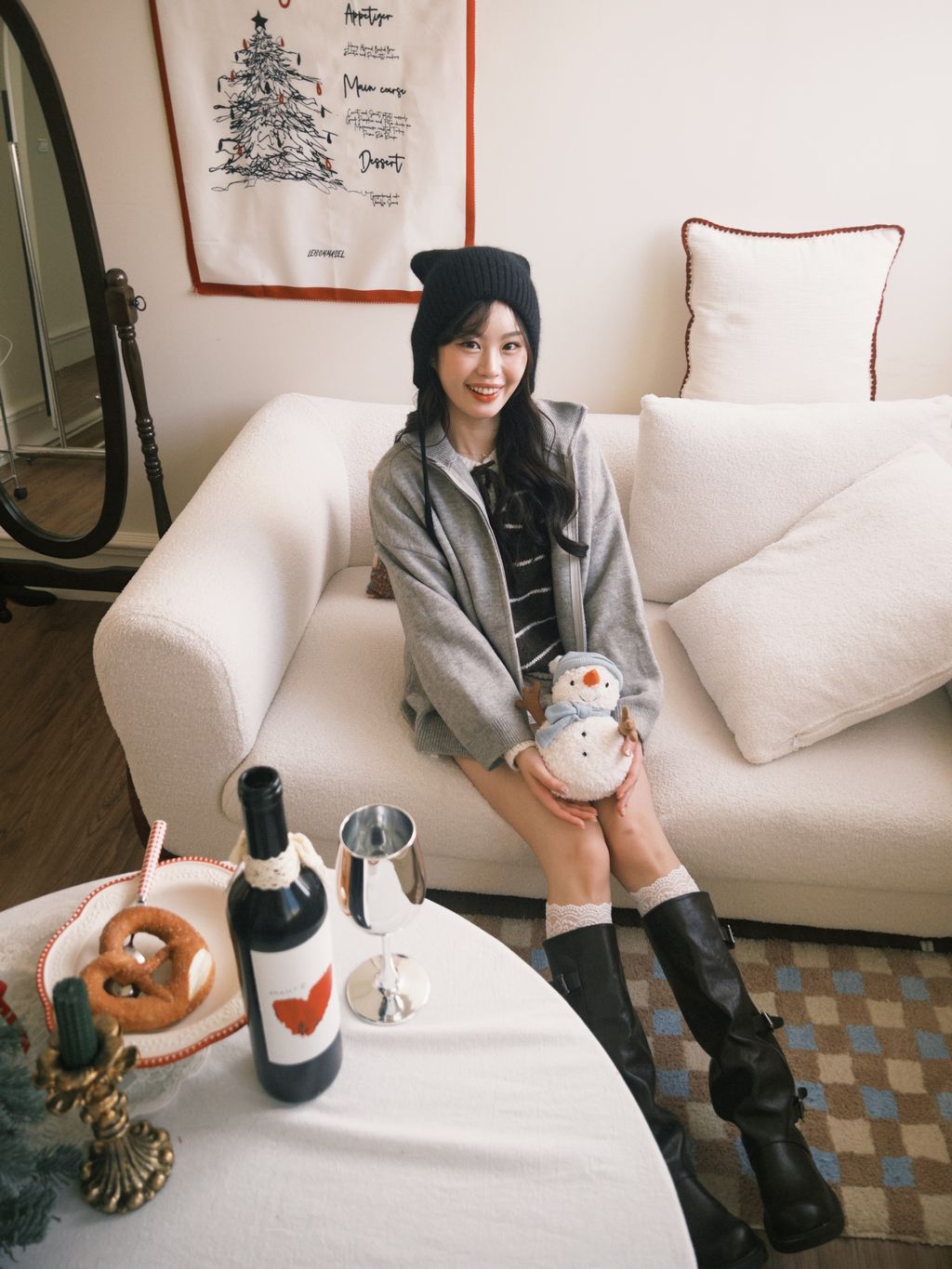 拉鍊針織外套 雙拉鍊16