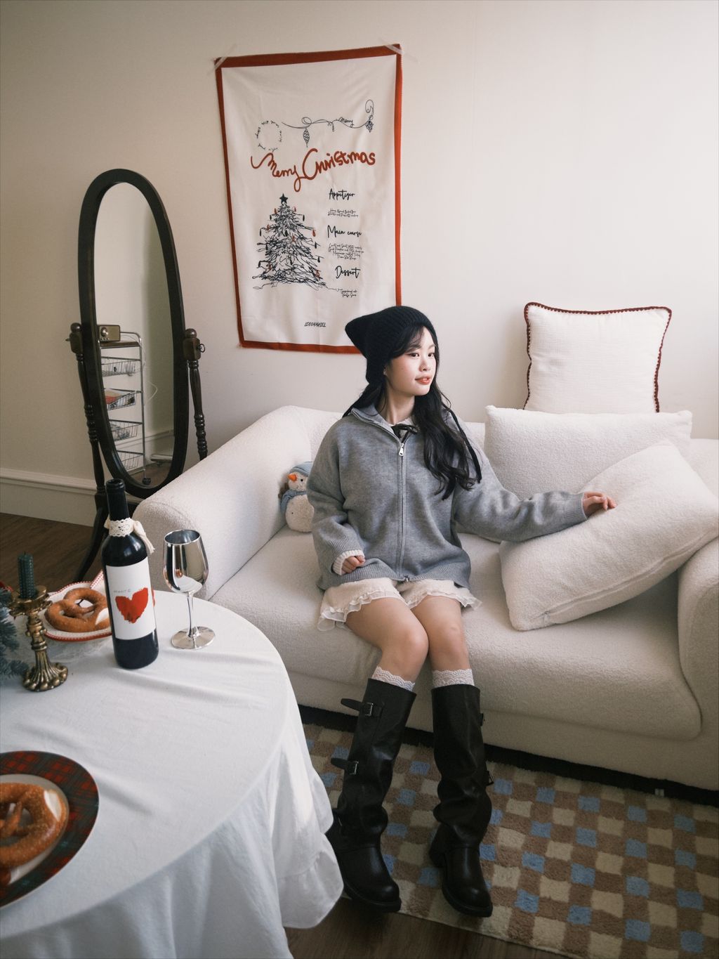 拉鍊針織外套 雙拉鍊20