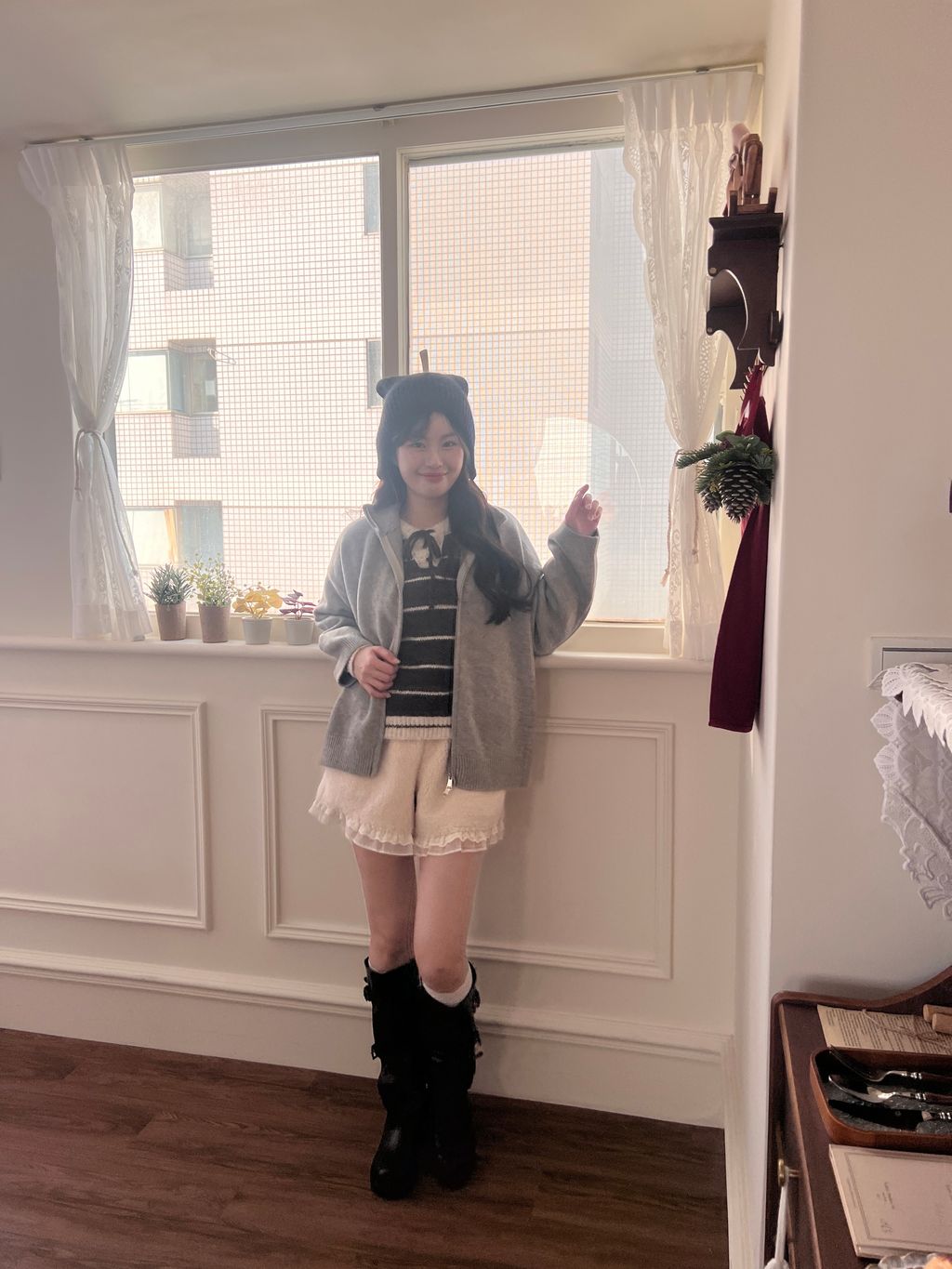 拉鍊針織外套 雙拉鍊2