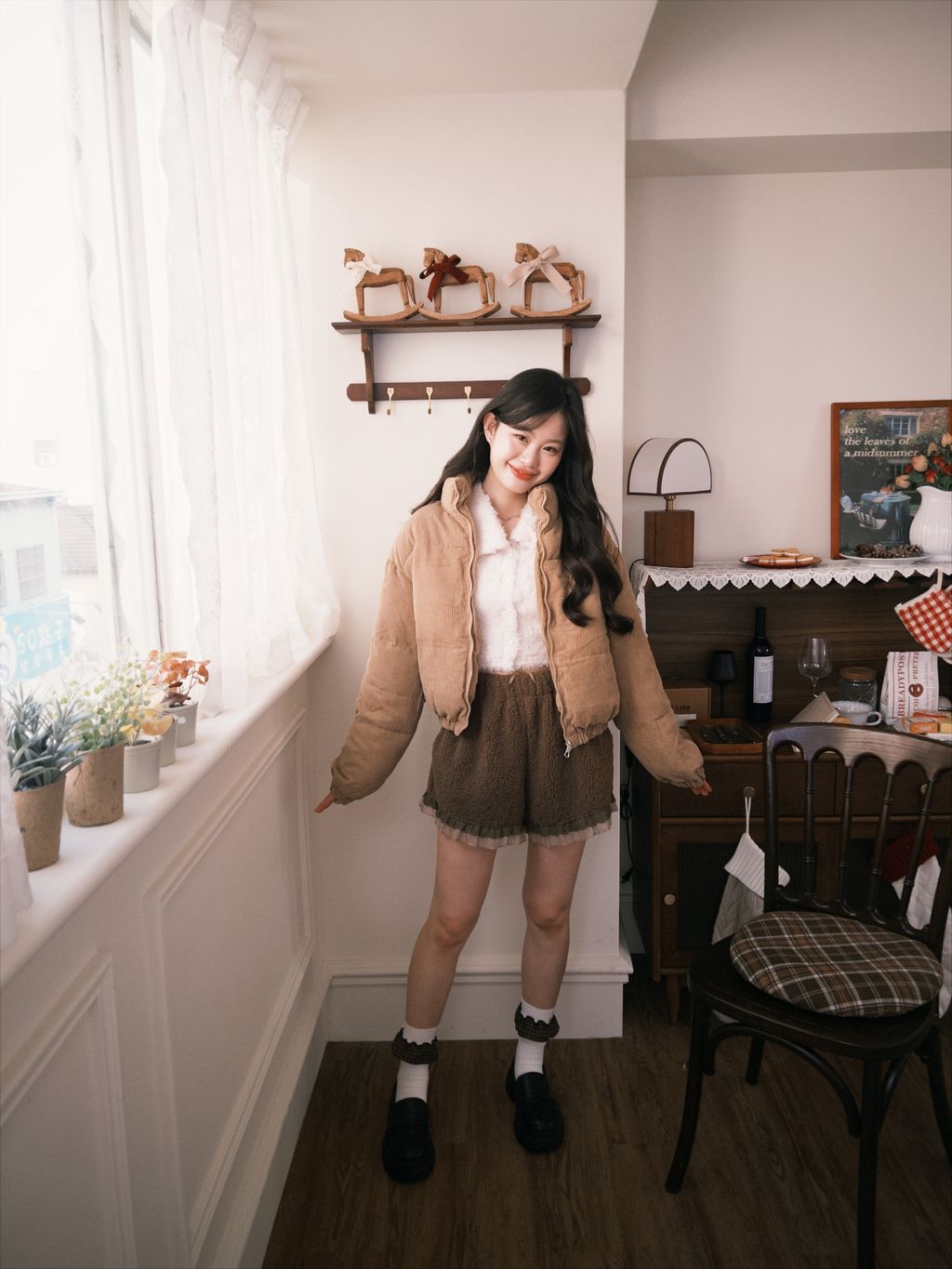 燈芯絨鋪棉外套23