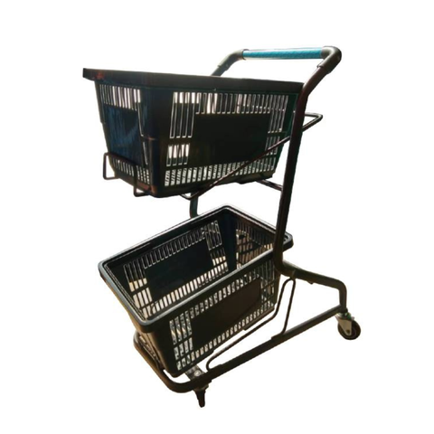 160302GY Shopping Trolley 2 Layers(Basket Not included)