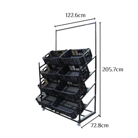 Veg Rack w Bar NVR002 (Metal only) with size