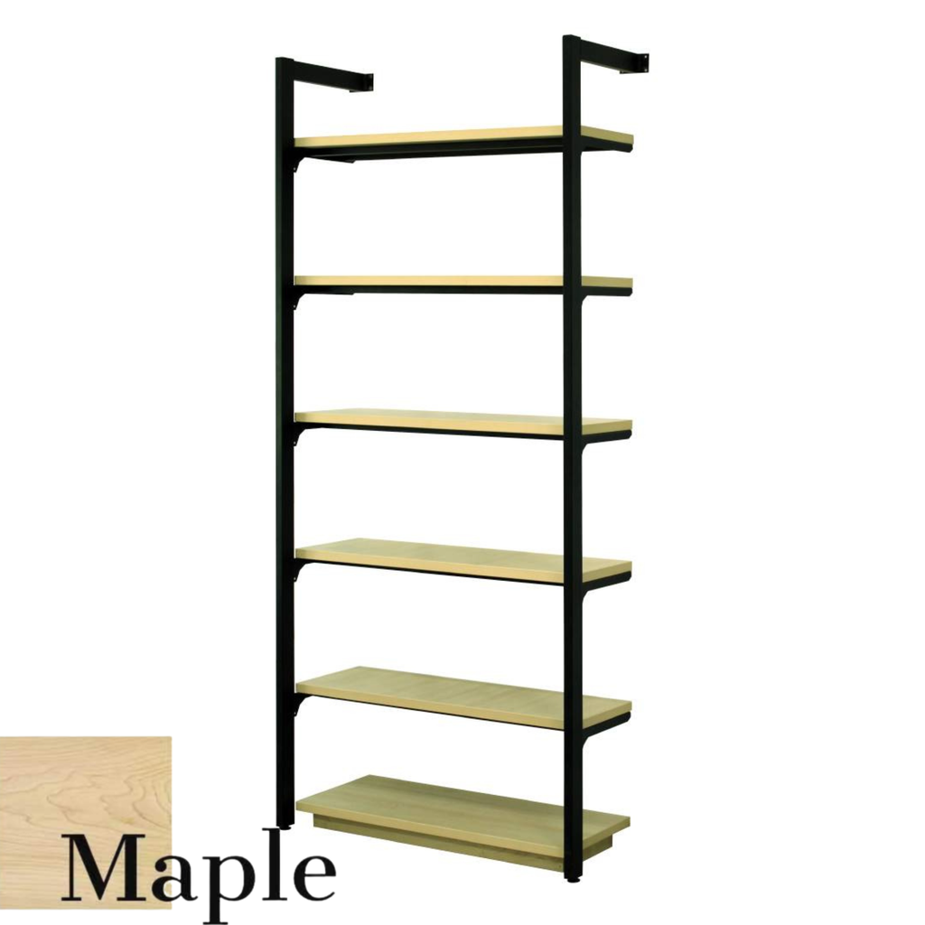 L TYPE 5L SHELVING WITH 1 BOTTOM WOODEN BOX MAPLE