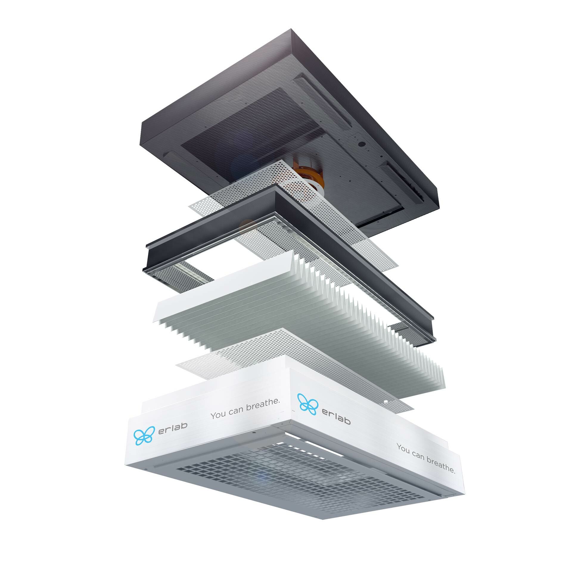 Smart Ceiling Mounted Air Purifier with HEPA Filter