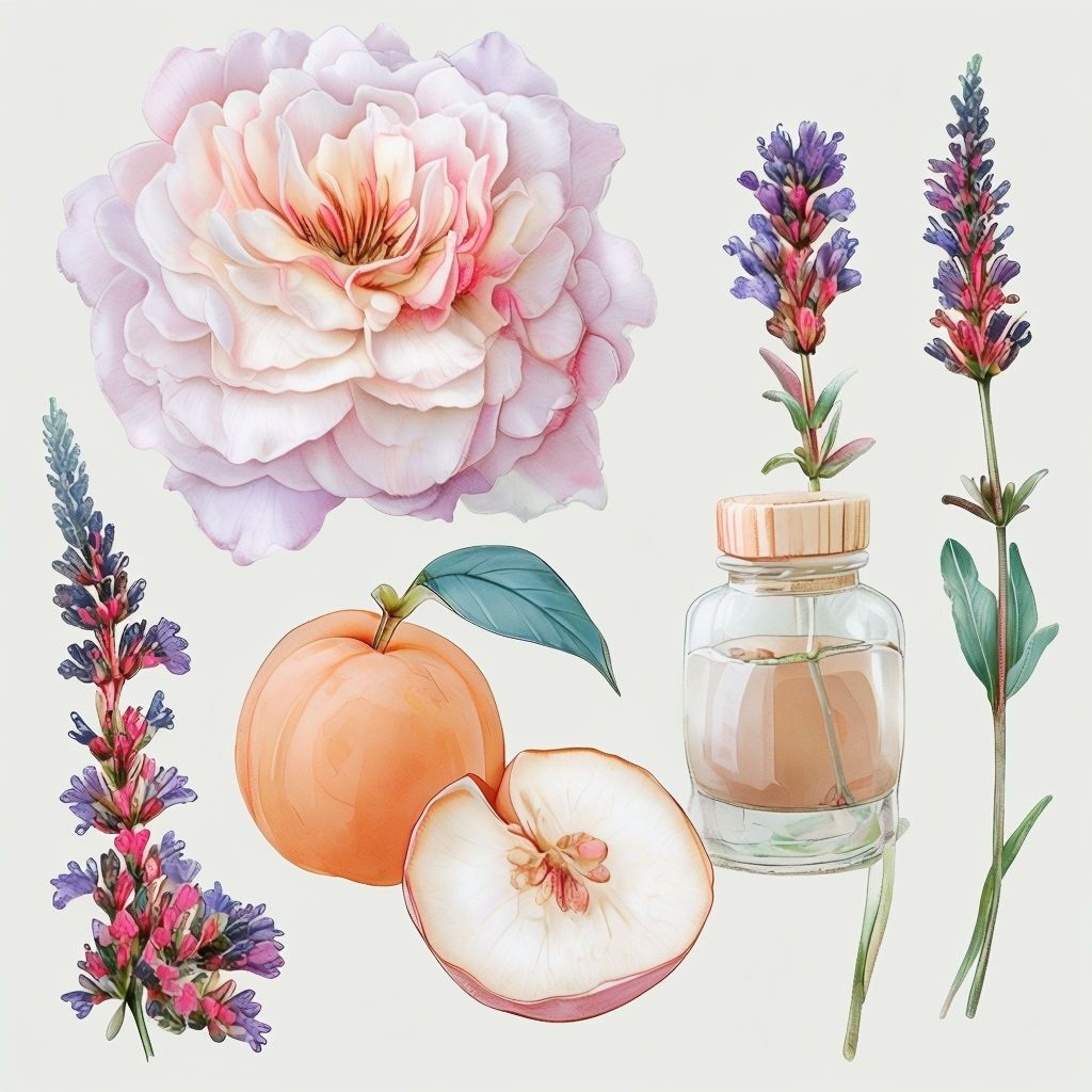 -gardenia-flower-lavender-apricot-maple-syrup-simple-line-soft-colors-627087154