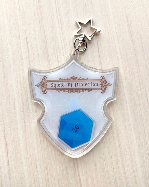 [D & D] Shield of Protection Shaker Keychain – Weiliwonka