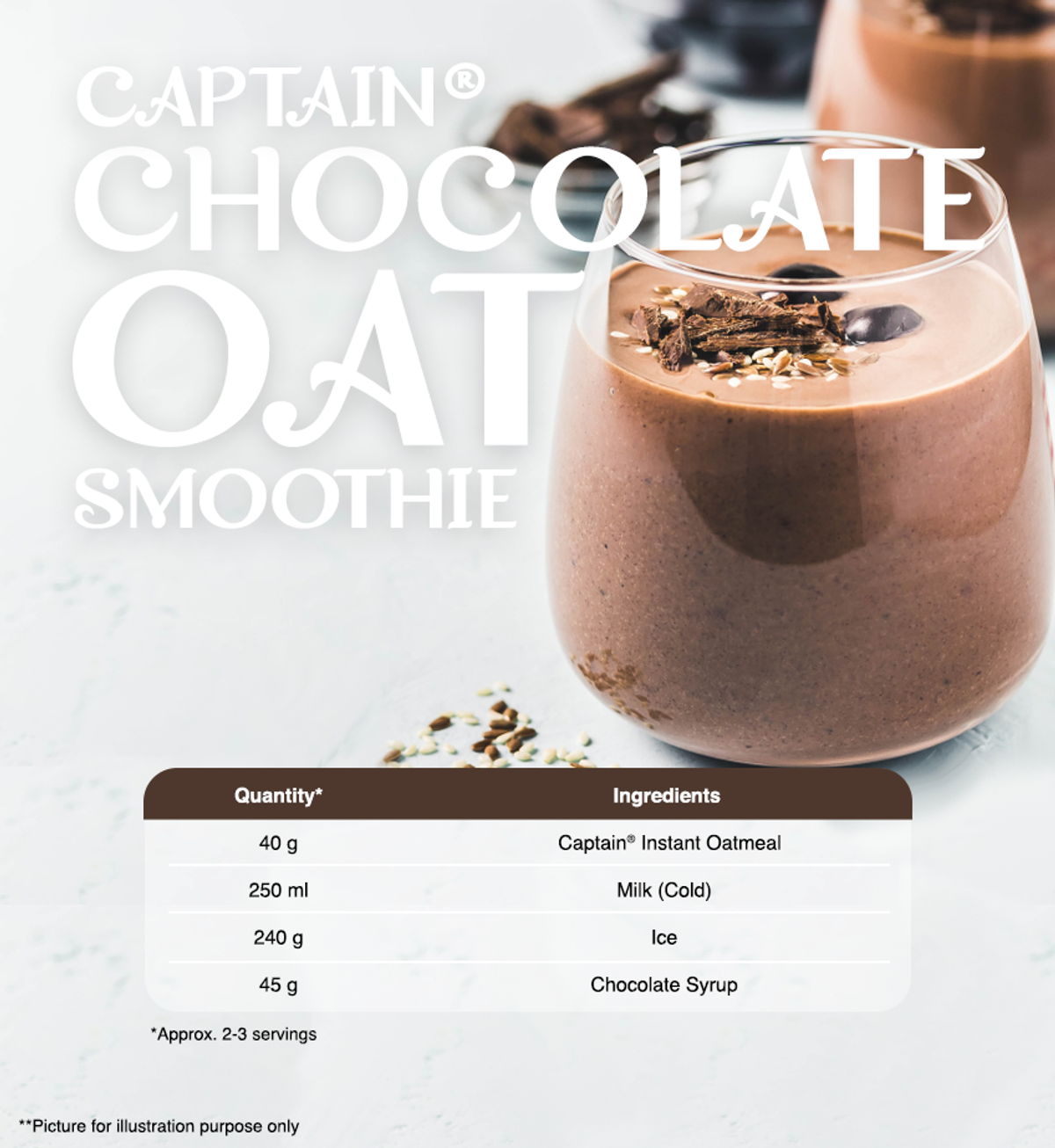 Captain® Chocolate Oat Smoothie