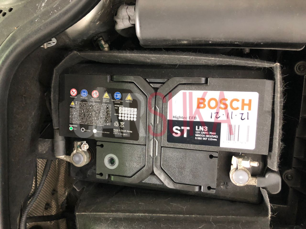 Battery installation on Volkswagen Jetta