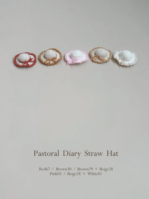 田園日記草帽｜Pastoral Diary Straw Hat - 素色線_1-1