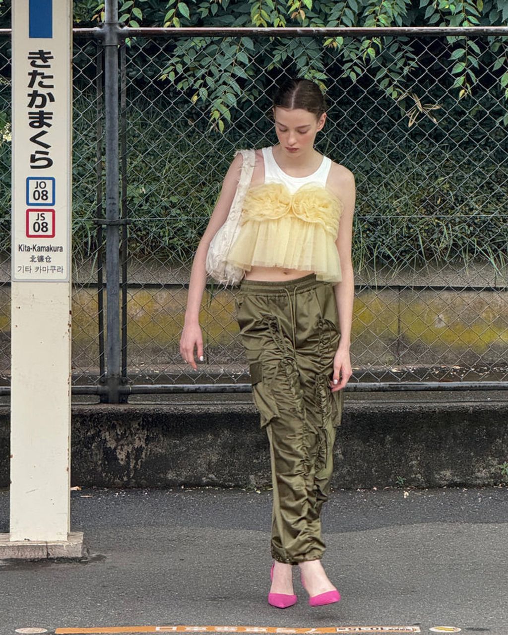 ＊POPPY＊ PEPLUM TULLE BUSTIER (YELLOW) 新品 POPPY PEPLUM TULLE BUSTIER (YELLOW) – dokiii