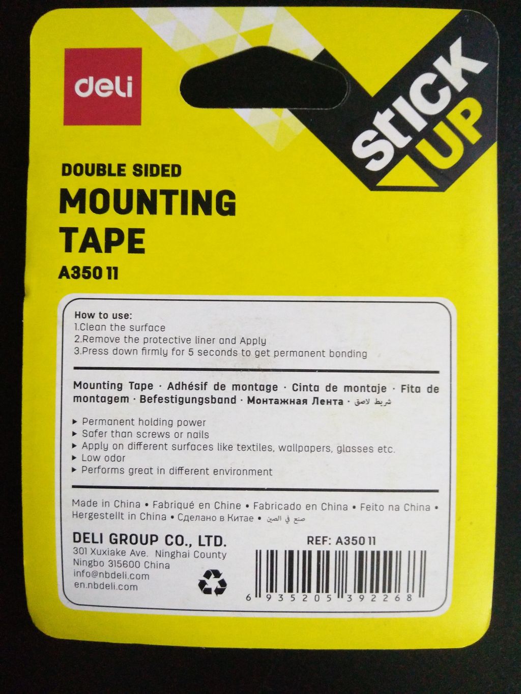 DELI EA35011 Foam Mounting Tape 2 PCS/Lot strong adhesive double sided  tapes multiple usage home use office supply