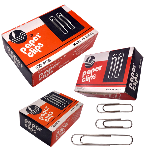 Pack Of 100 Round End Paper Clips 50mm