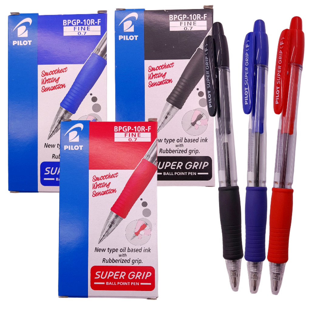 Alfabet officieel Susteen Pilot BPGP-10R-F (Fine) Super Grip Ball Point Pen (0.7mm) – N.P. Copy  Service