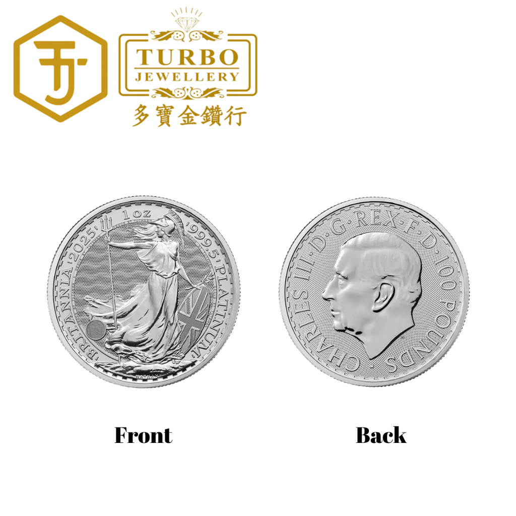 [1OZ] UK Britannia Silver Coin 999 Fine Silver – Front and Back View