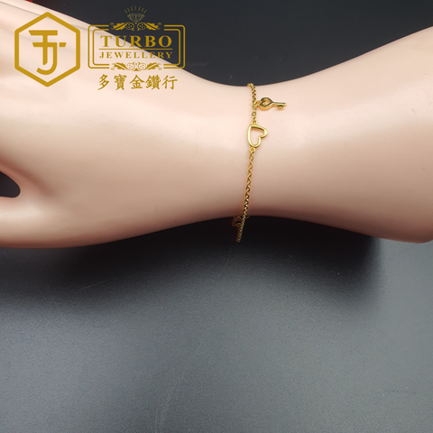 20260330_141105[916G] Love Hanging Key Polo Bracelet 爱心吊爱心钥匙Polo手链