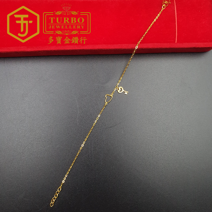 20260330_141105[916G] Love Hanging Key Polo Bracelet 爱心吊爱心钥匙Polo手链